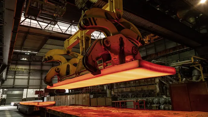 Crane in steel mill Crane in steel mill