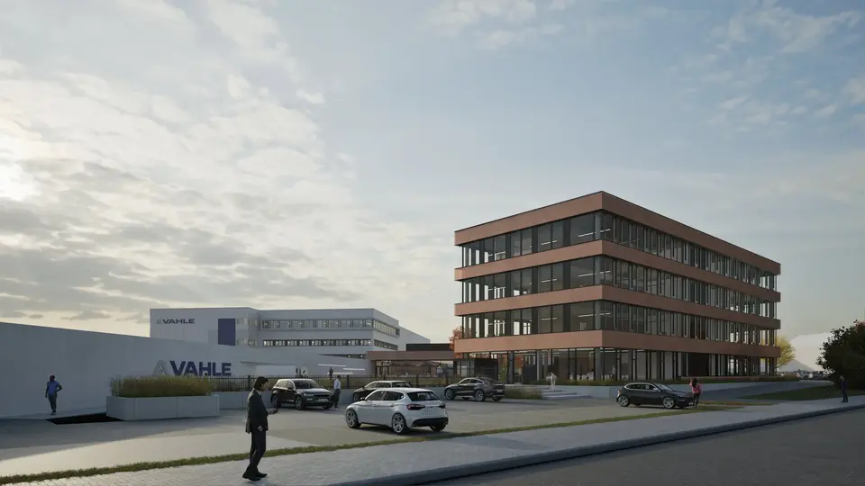 VAHLE Campus Ansicht Westicker Straße Mit mehr als 60 Mio. Euro baut VAHLE in Kamen seinen neuen Firmensitz: den VAHLE Campus.