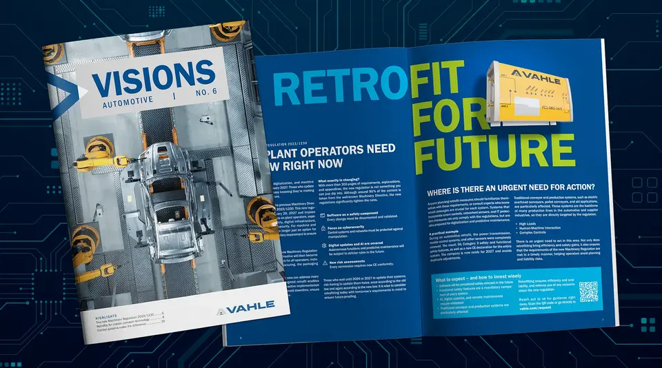 VAHLE Visions #06  In the latest VAHLE Visions, we focus on the topic of retrofitting and show what plant operators can expect when the EU Machinery Directive comes into force in 2027!